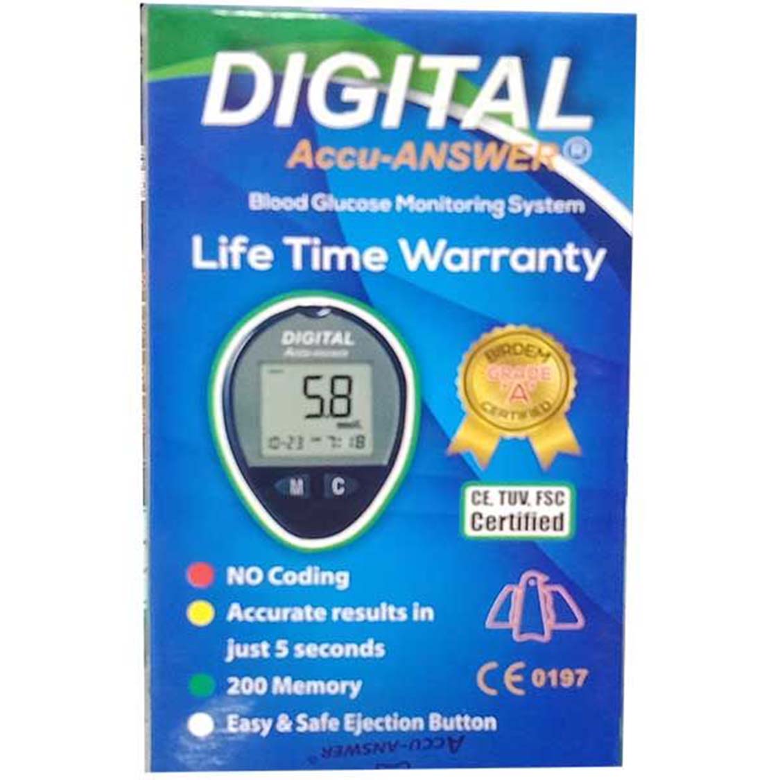 Digital Accu Answer Blood Glucose Monitor - Image 2