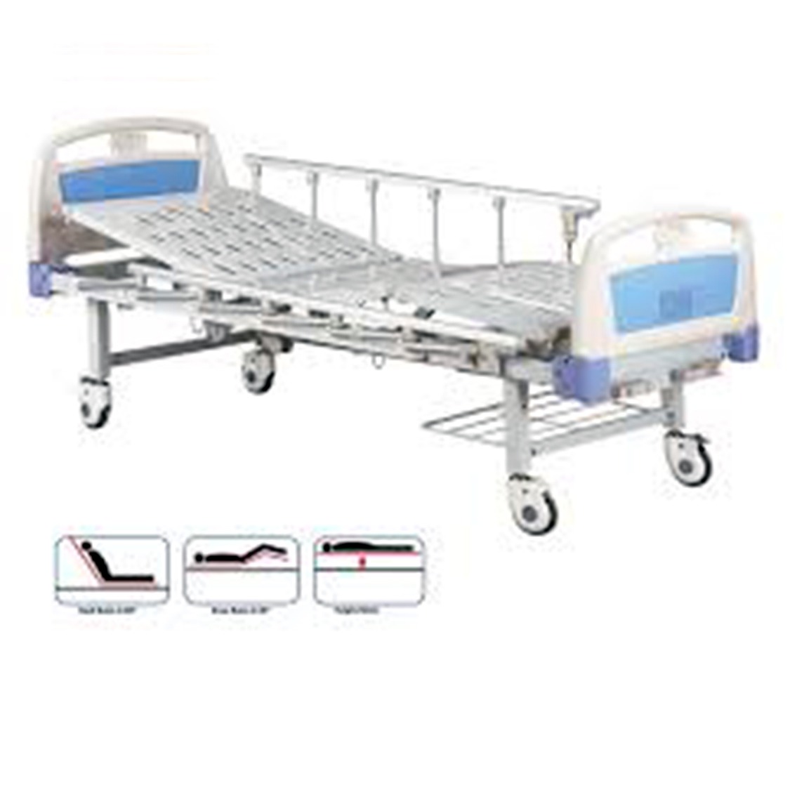 Hospital Bed Two Cranks With Mattress - Image 2